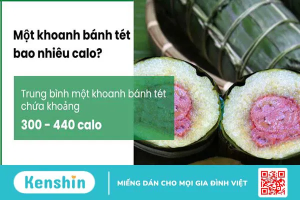 1 khoanh bánh tét bao nhiêu calo? Ăn bánh tét có mập không?