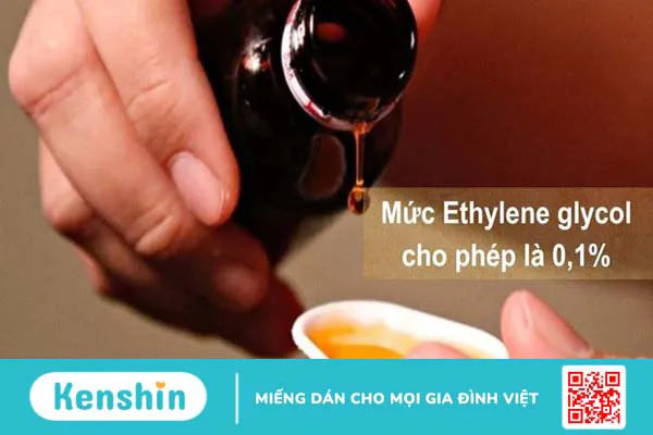 Ethylene glycol tìm thấy trong siro ho nguy hiểm như thế nào?