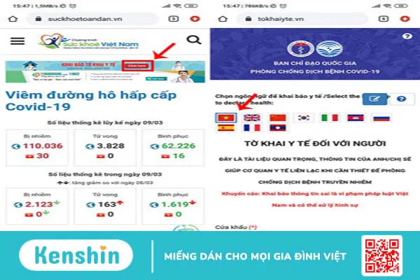 Hướng dẫn cách khai báo sức khỏe y tế toàn dân phòng dịch cúm COVID-19